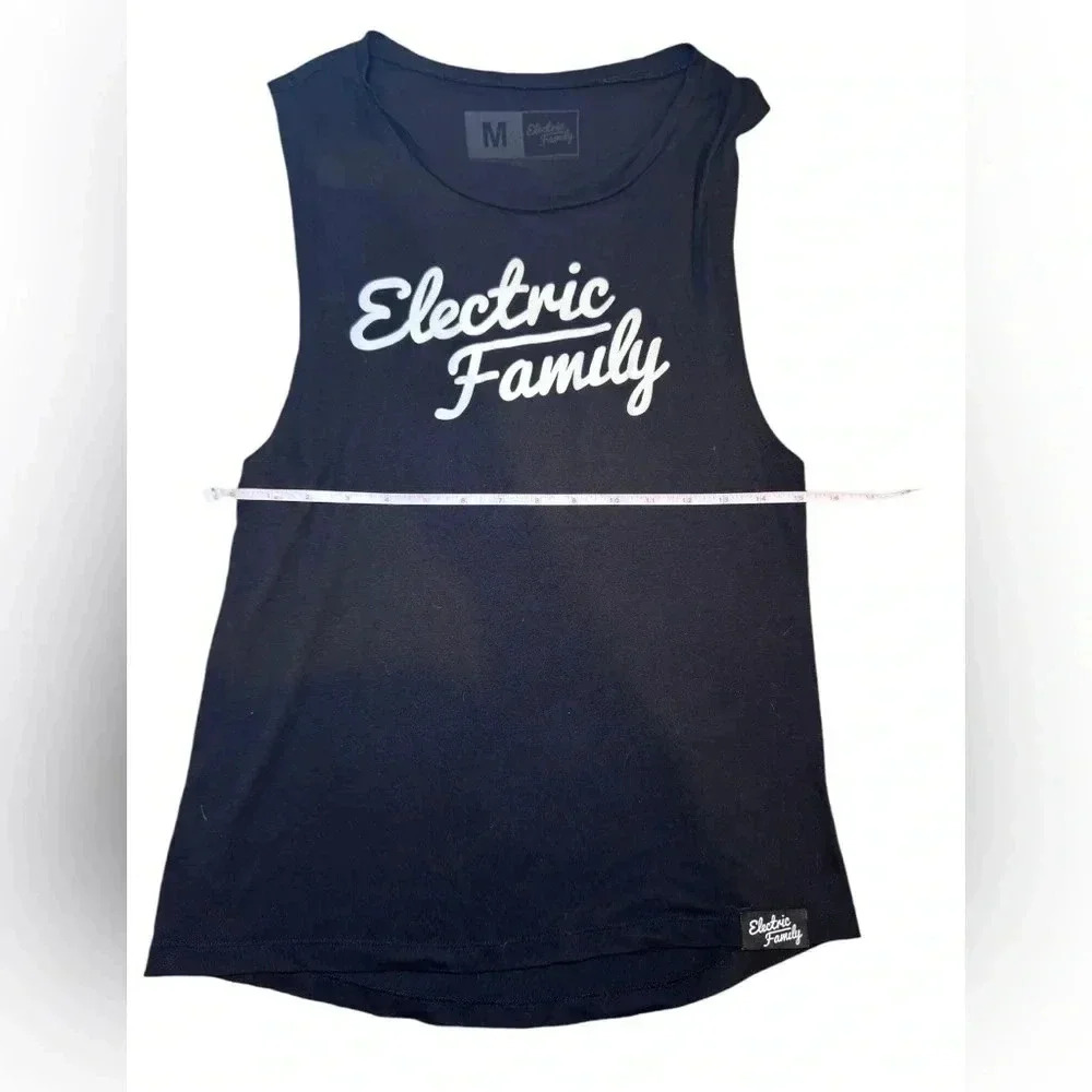 Electric Family Womens Black Tank Top, Size medium - Picture 4 of 5